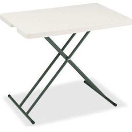 ICEBERG Interion® Adjustable Height Plastic Folding Table, 20" x 30", White 67124